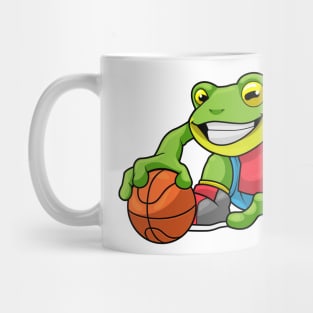 Frog at Sports with Basketball Mug